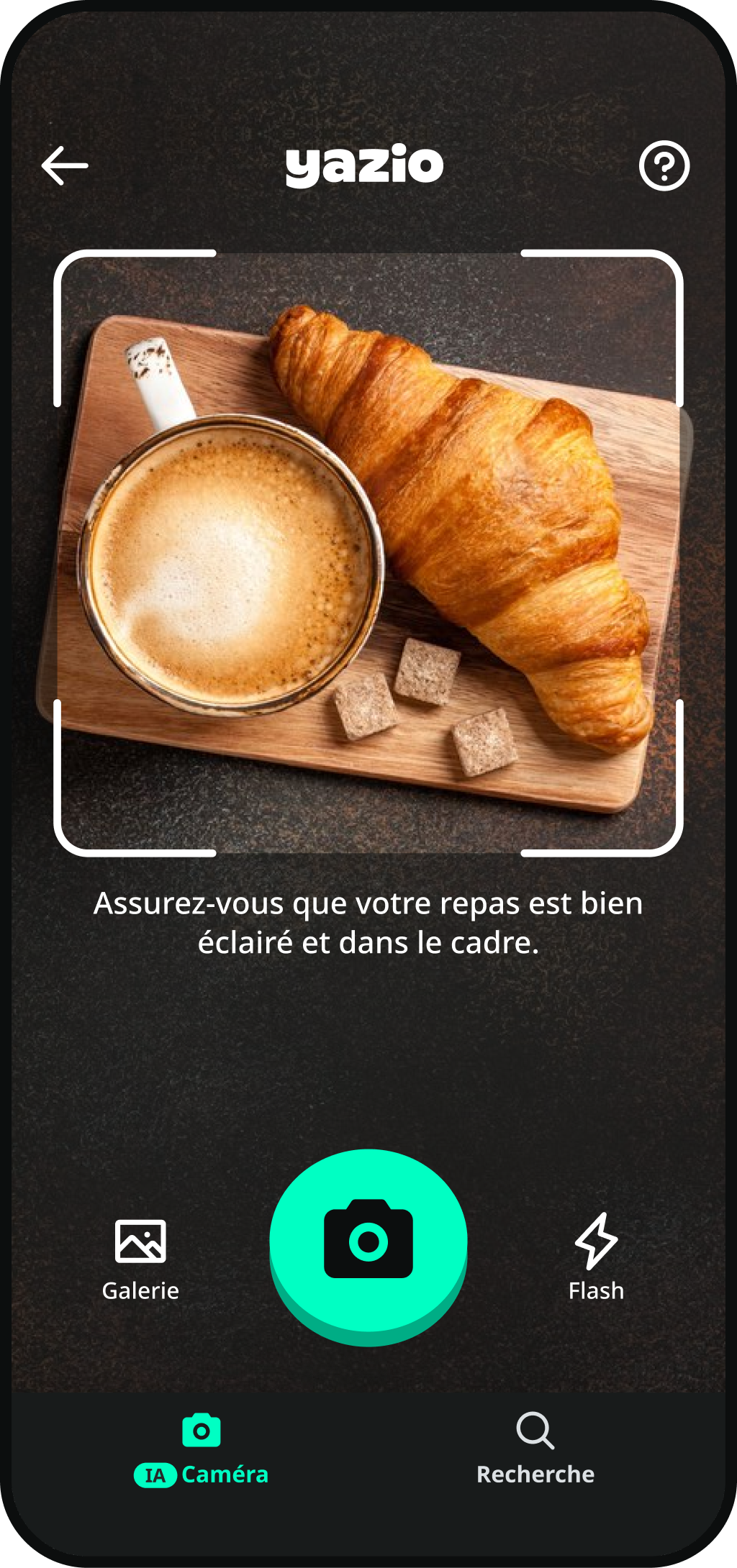 Écran de suivi des repas